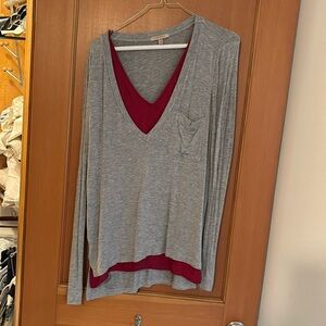 Bordeaux brand gray and red top